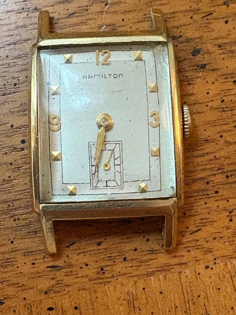 Vintage Hamilton Tank Watch: 10K Gold Filled Art Deco (Restoration Needed)